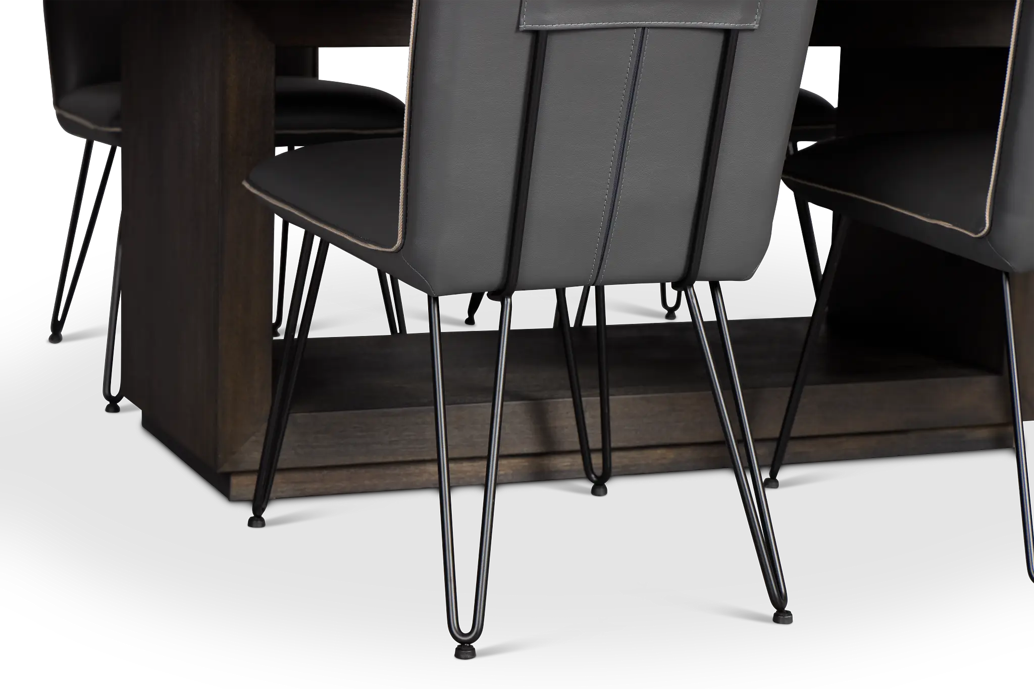 Madden Dark Tone Table & 4 Upholstered Chairs Madden Dark Tone Table & 4 Upholstered Chairs