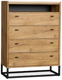 Perry Light Tone Stone Media Chest