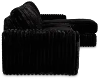 Teddy Black Fabric Small Right Chaise Sectional