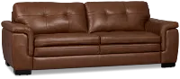 Braden Medium Brown Leather Sofa