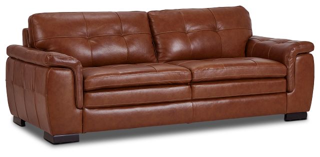 Braden Medium Brown Leather Sofa (1)