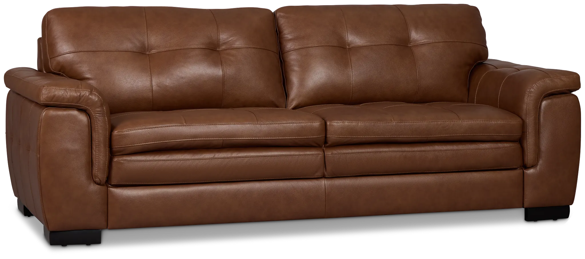 Braden Medium Brown Leather Sofa