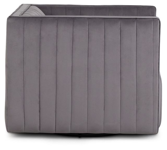Cobra Dark Gray Velvet Accent Chair