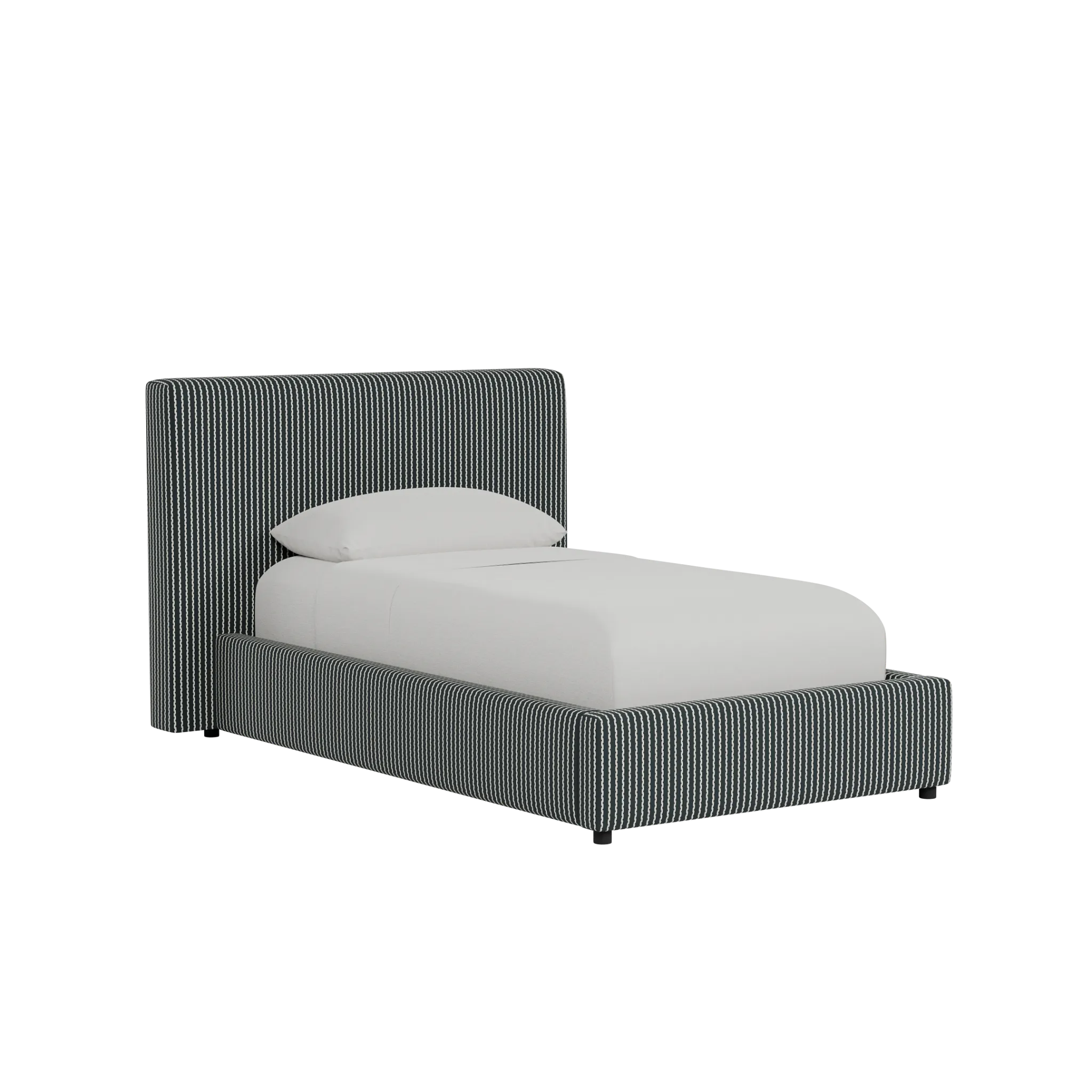 Grayton Lucy Navy 44" Upholstered Platform Bed