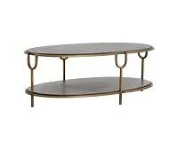 Sonny Gray Oval Coffee Table
