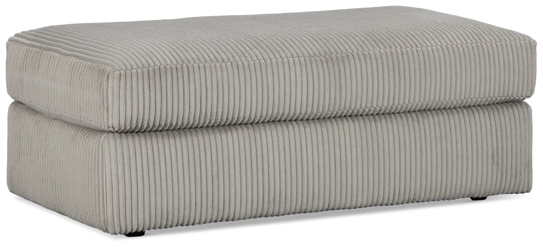 Charlie Gray Fabric Ottoman