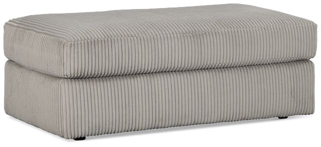 Charlie Gray Fabric Ottoman