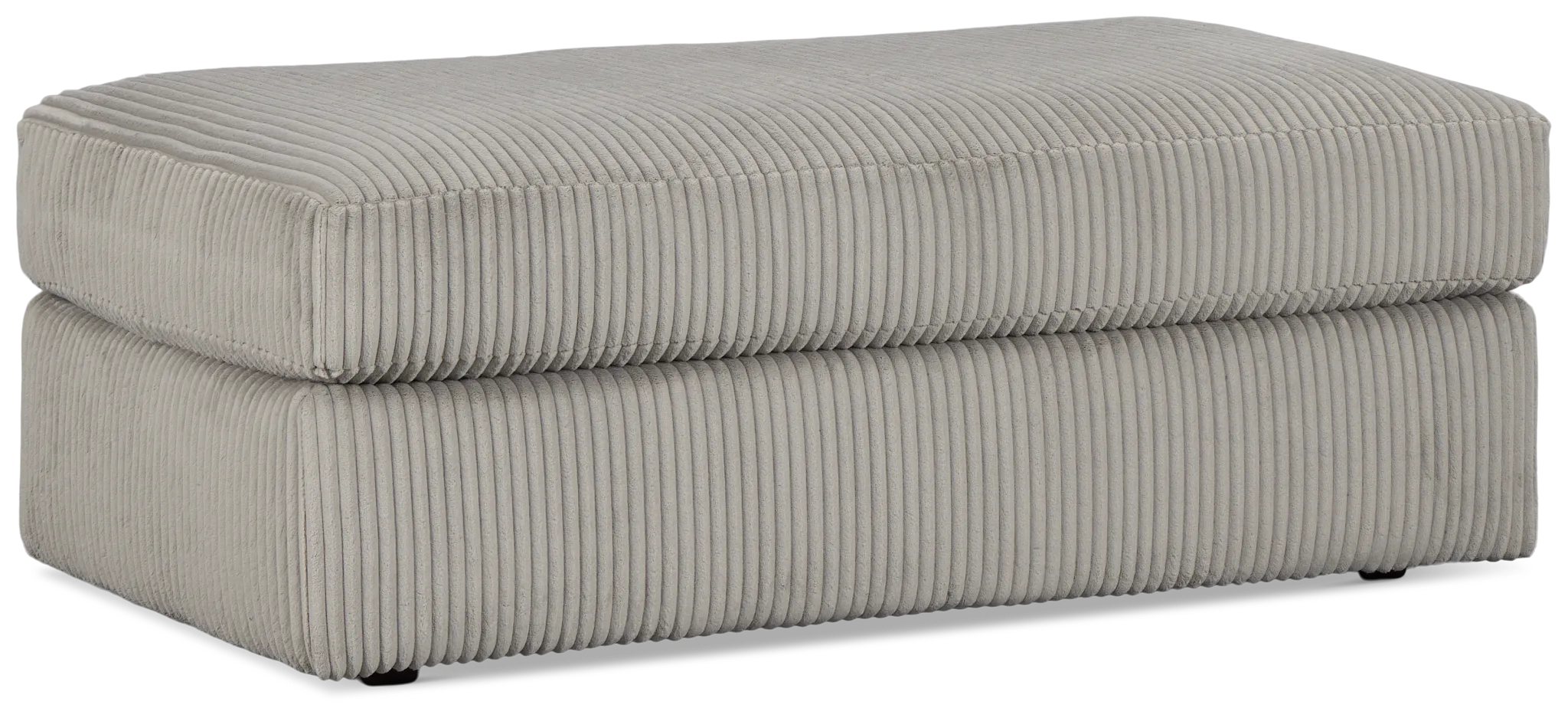 Charlie Gray Fabric Ottoman