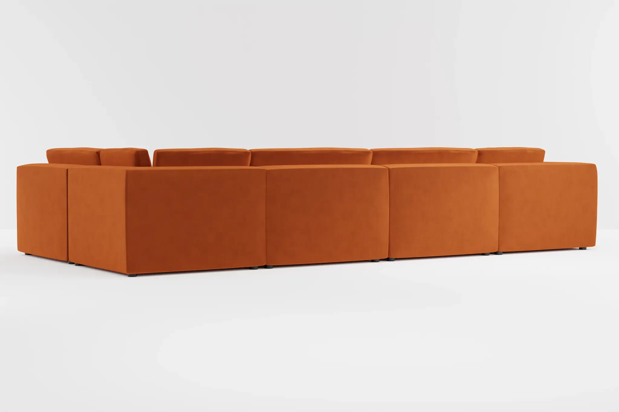Destin Joya Orange Velvet 8-piece Pit Sectional Destin Joya Orange Velvet 8-piece Pit Sectional