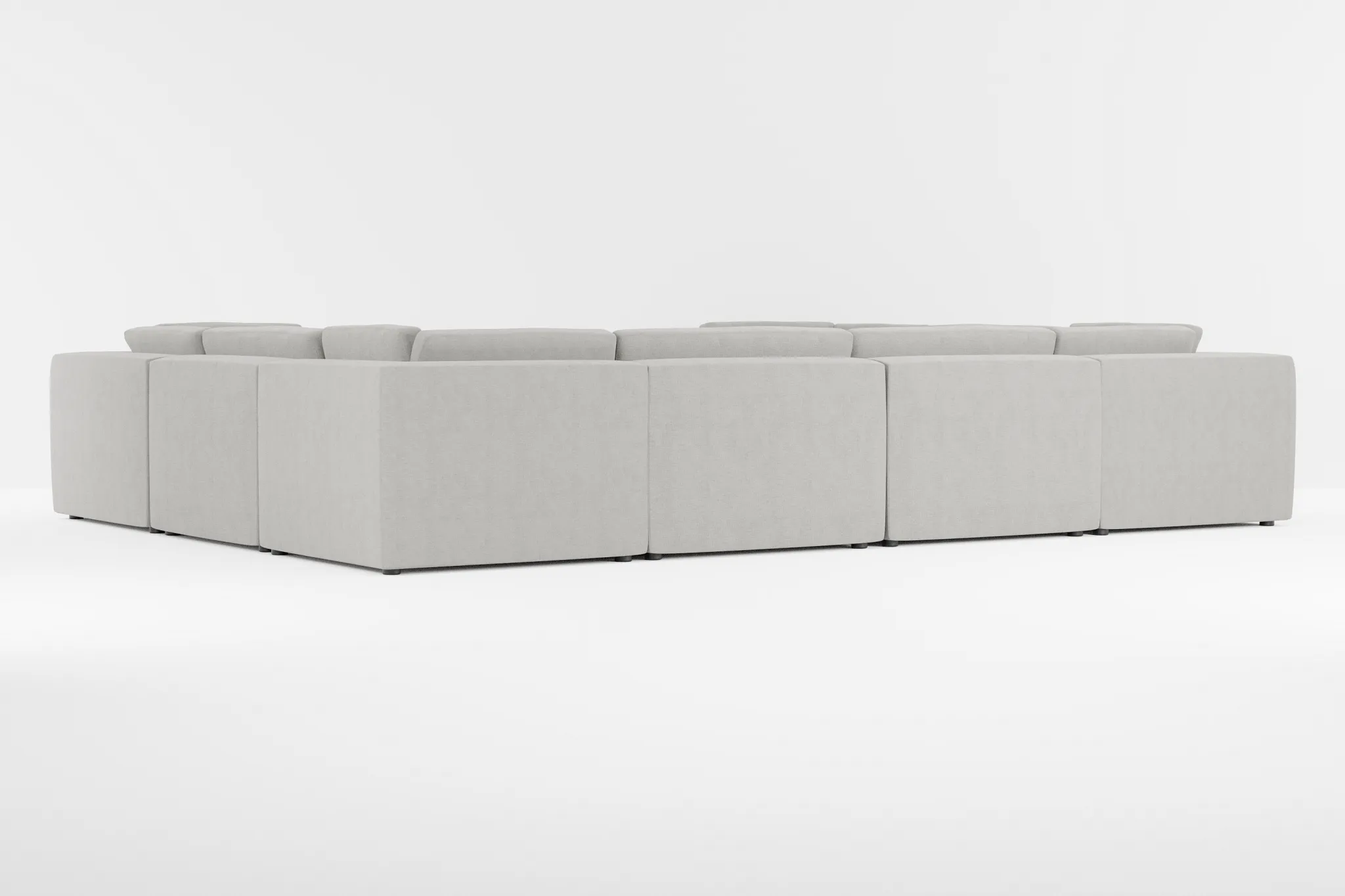 Destin Maguire Gray Fabric 8-piece Modular Sectional