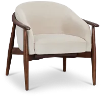Nova Beige Velvet Accent Chair
