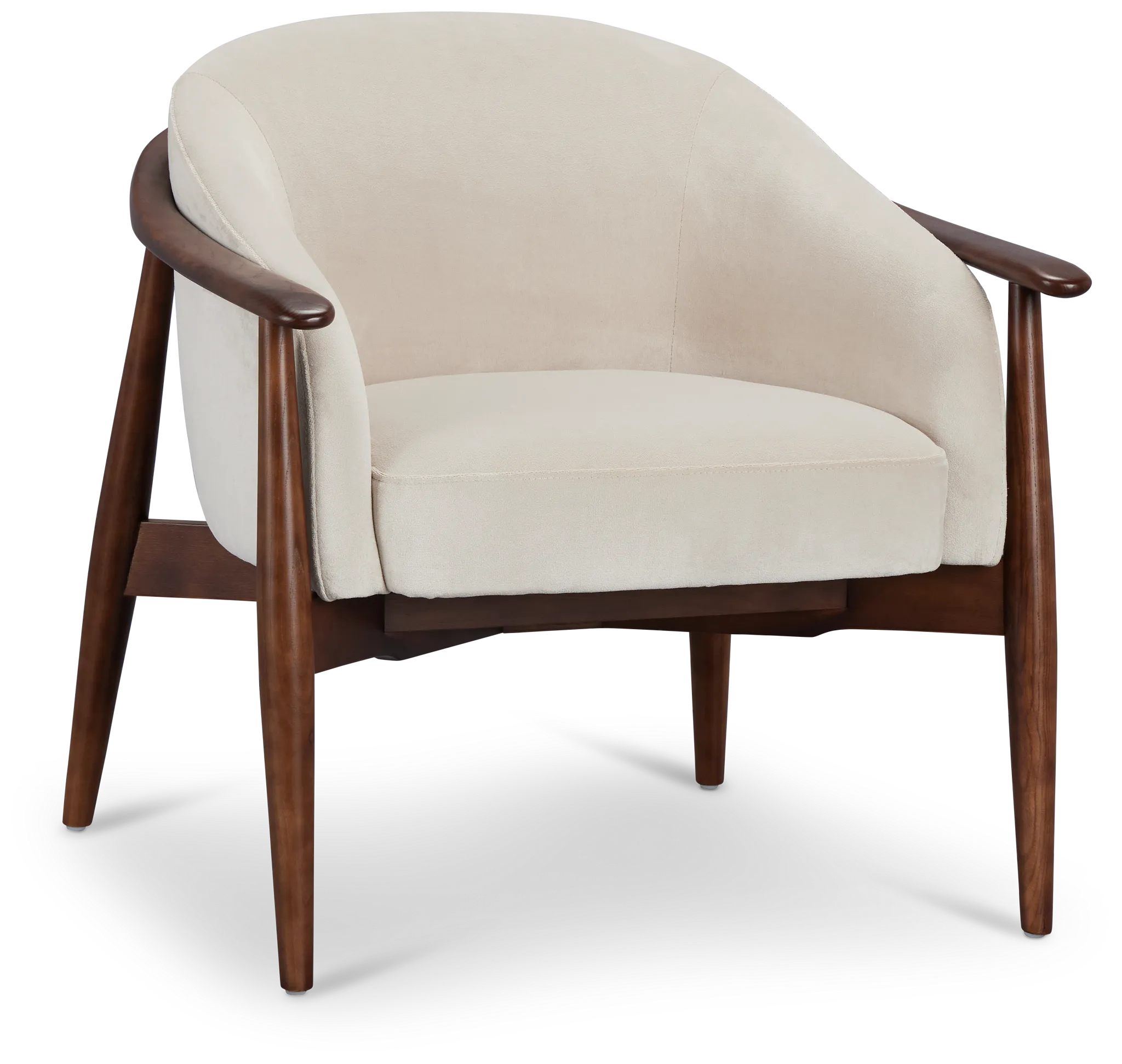 Nova Beige Velvet Accent Chair