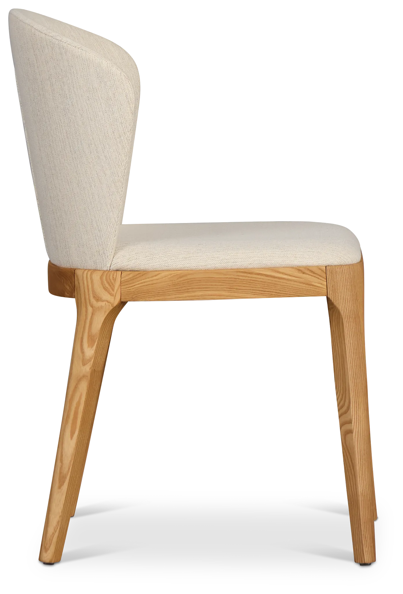 Nomad Light Beige Upholstered Side Chair With Light Tone Legs
