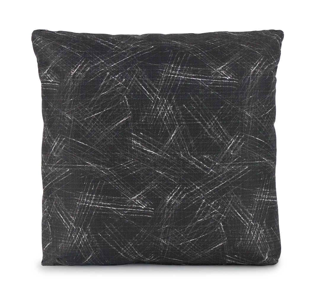 Valletta Black 20" Indoor/outdoor Square Accent Pillow