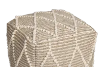 Ordsal Light Beige Accent Pouf