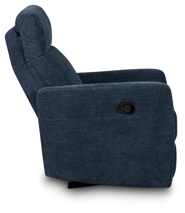 Rae Dark Blue Fabric Recliner
