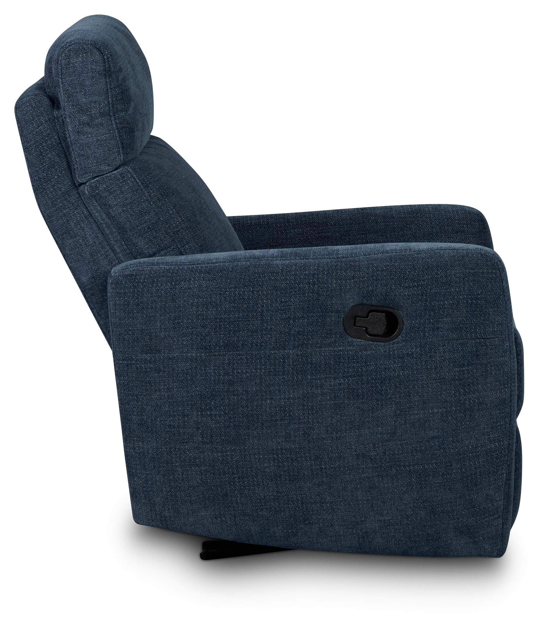 Rae Dark Blue Fabric Recliner Rae Dark Blue Fabric Recliner