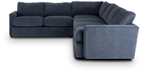 Noah Blue Fabric Medium Two-arm Sectional