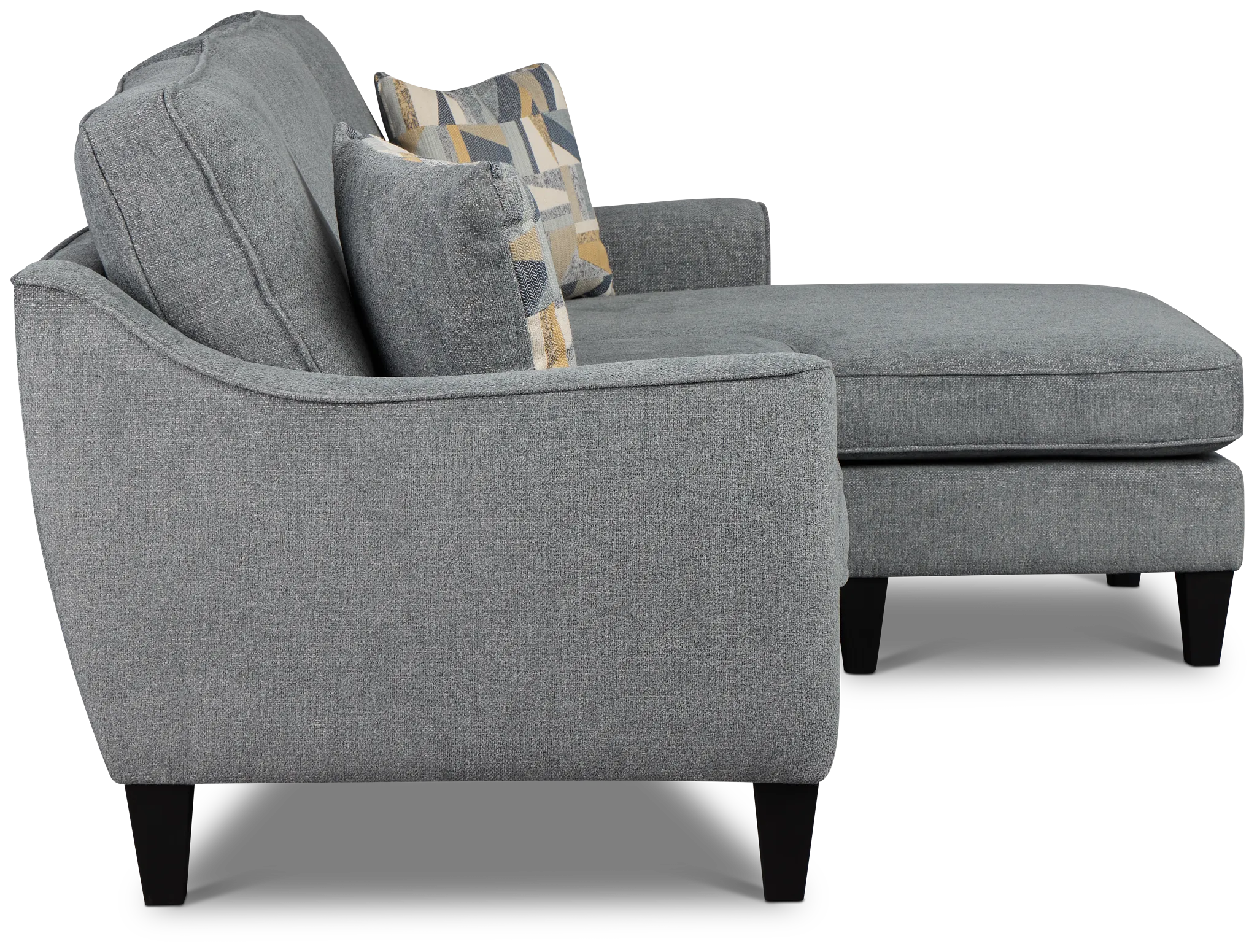 Cory Blue Fabric Chaise Sectional