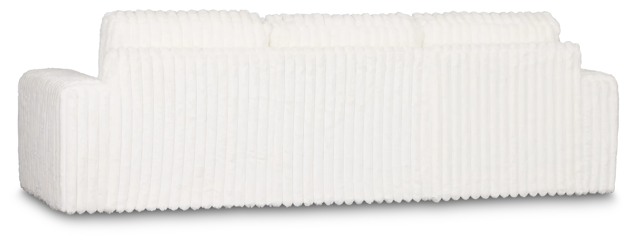 Teddy White Fabric Left Chaise Sectional