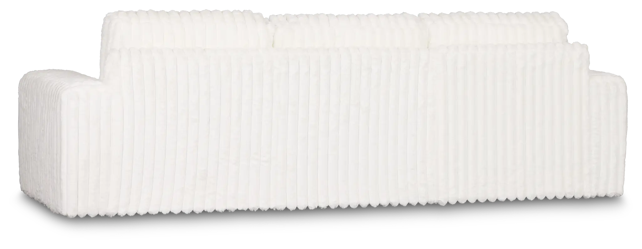 Teddy White Fabric Left Chaise Sectional Teddy White Fabric Left Chaise Sectional