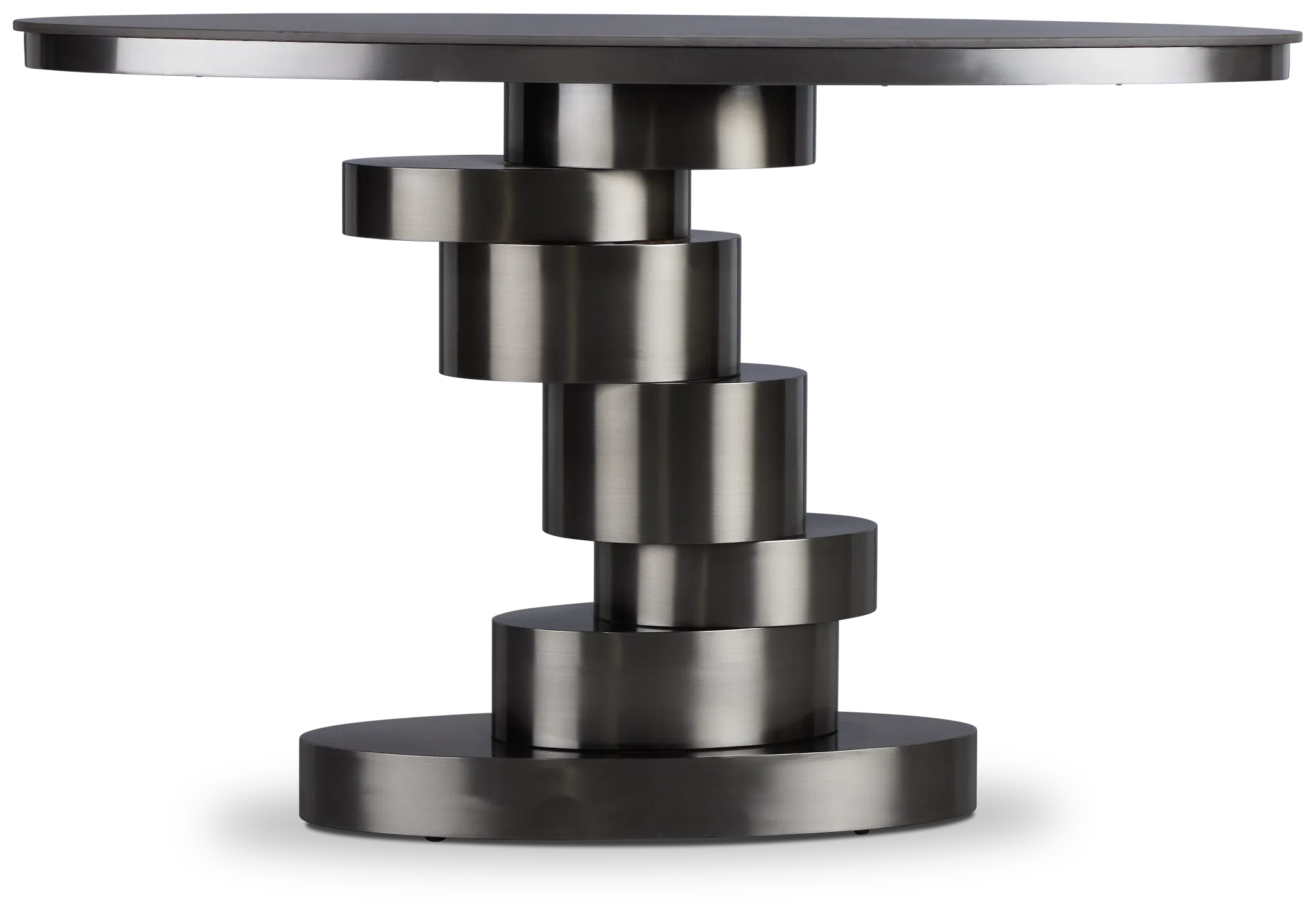 Ambrose Black Glass Console Table