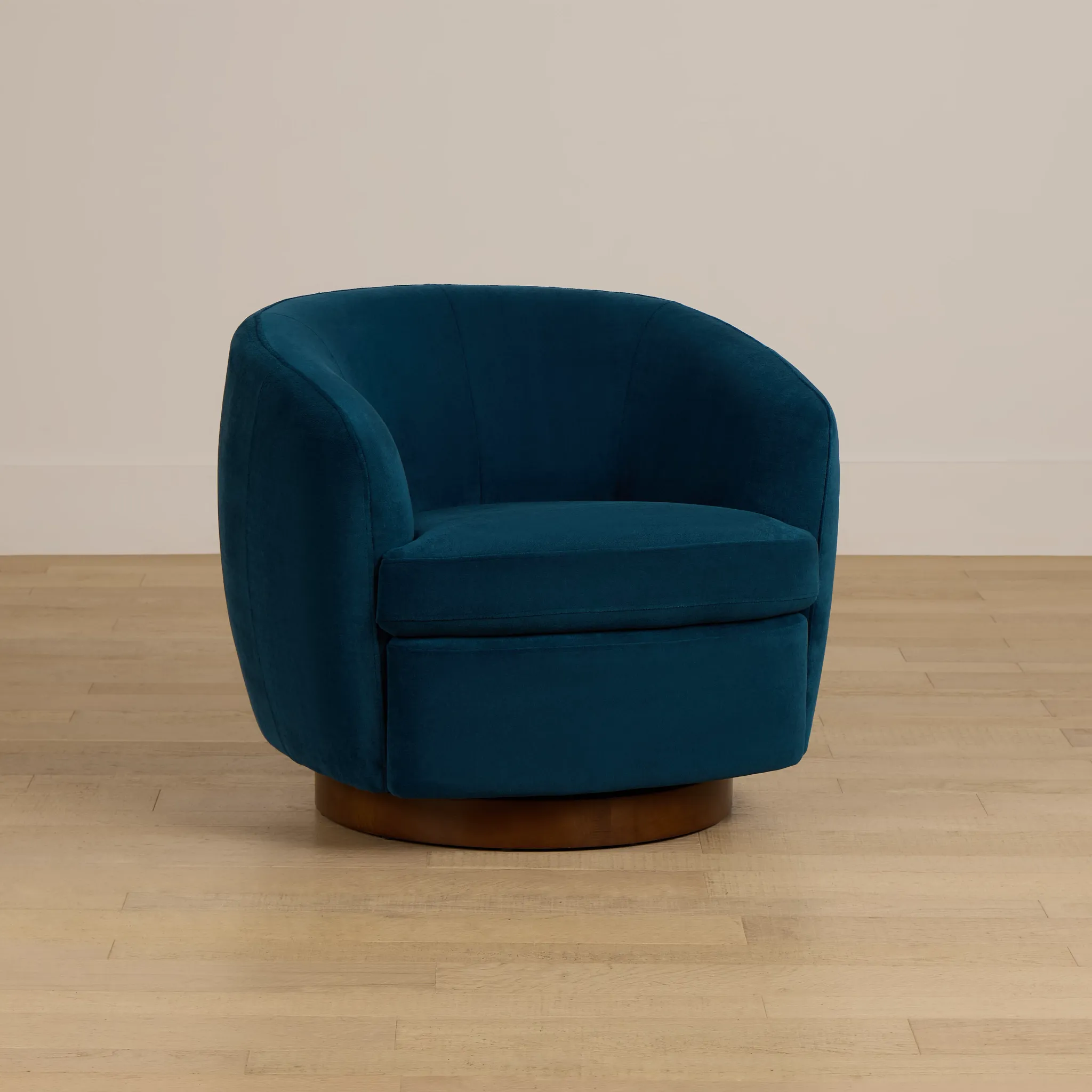 Hazel Dark Blue Velvet Swivel Accent Chair