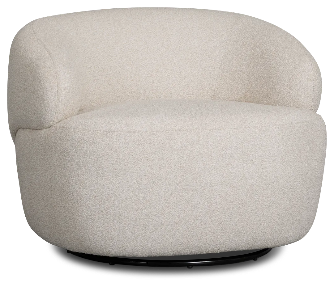 Catalina Beige Fabric Swivel Chair