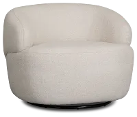 Catalina Beige Fabric Swivel Chair