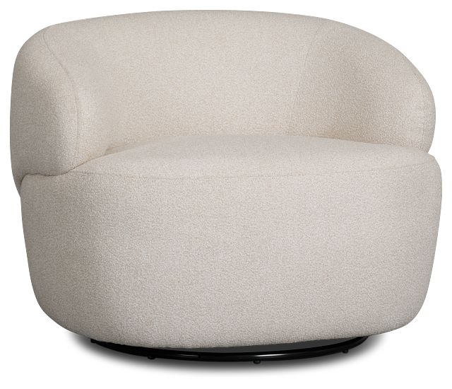 Catalina Beige Fabric Swivel Chair