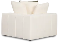 Cruz White Fabric Corner Chair