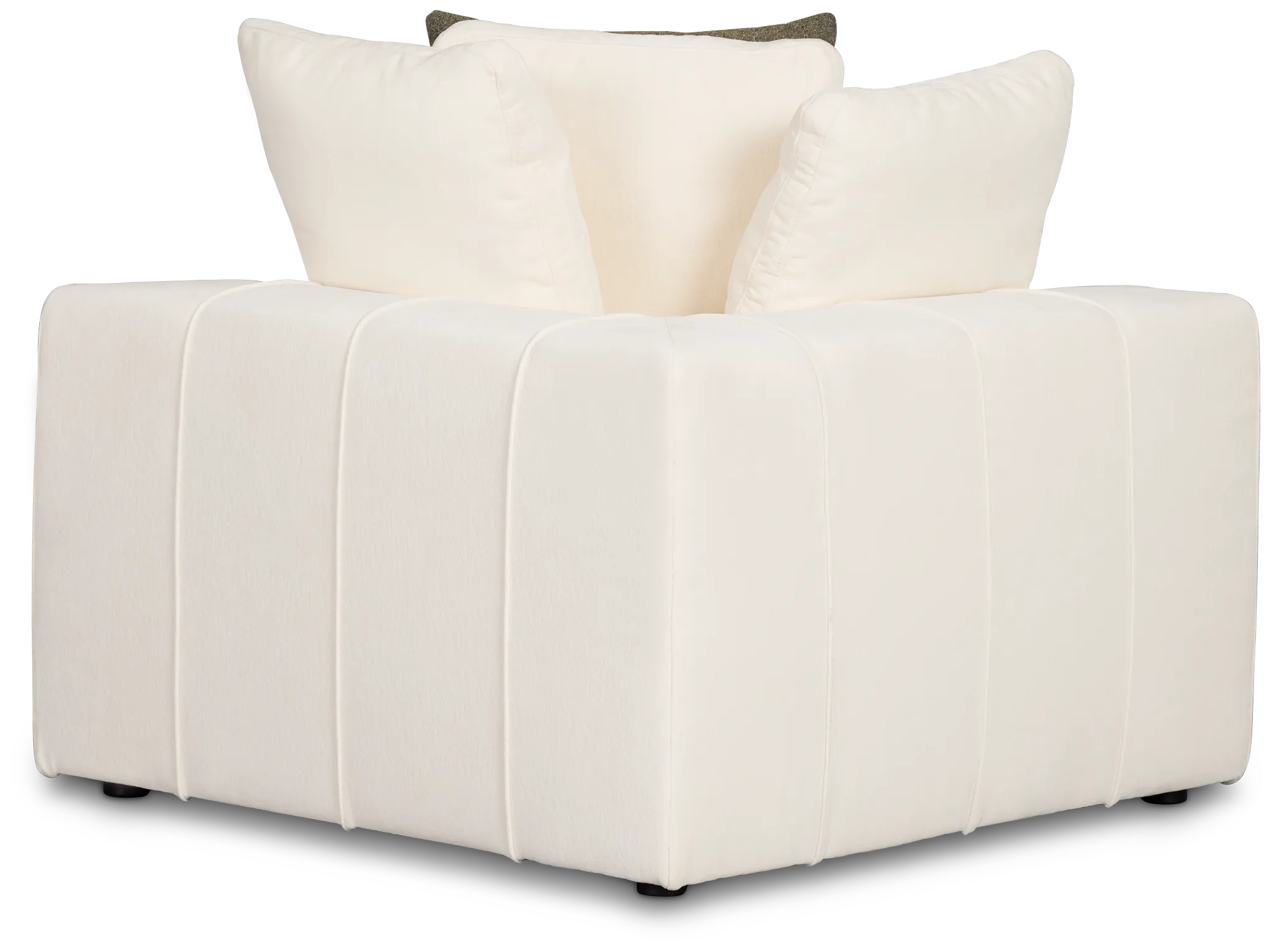 Cruz White Fabric Corner Chair