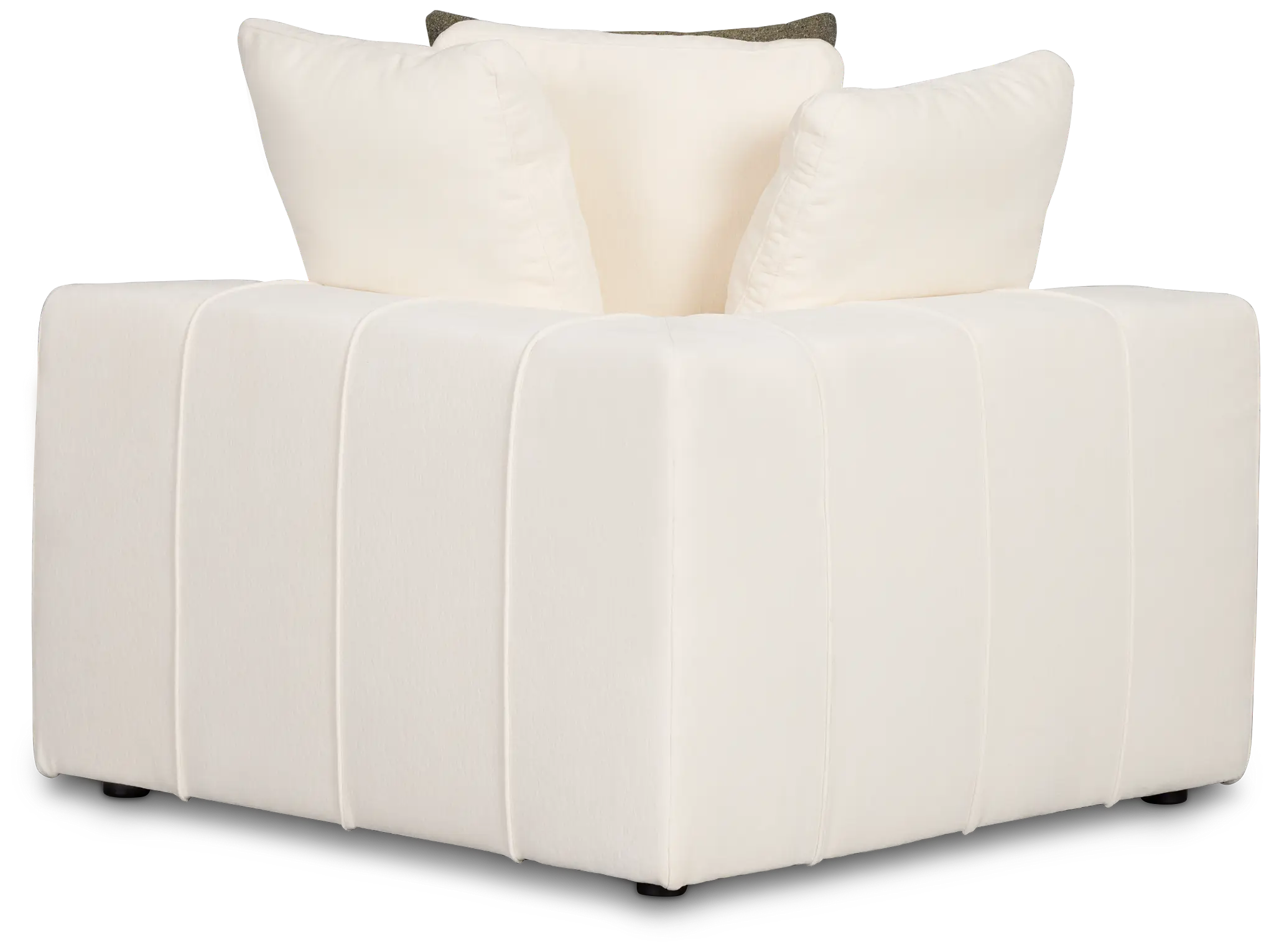 Cruz White Fabric Corner Chair Cruz White Fabric Corner Chair