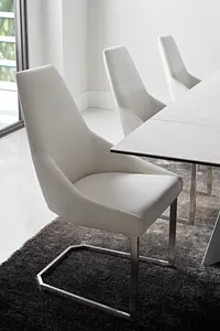 Monaco White Upholstered Side Chair