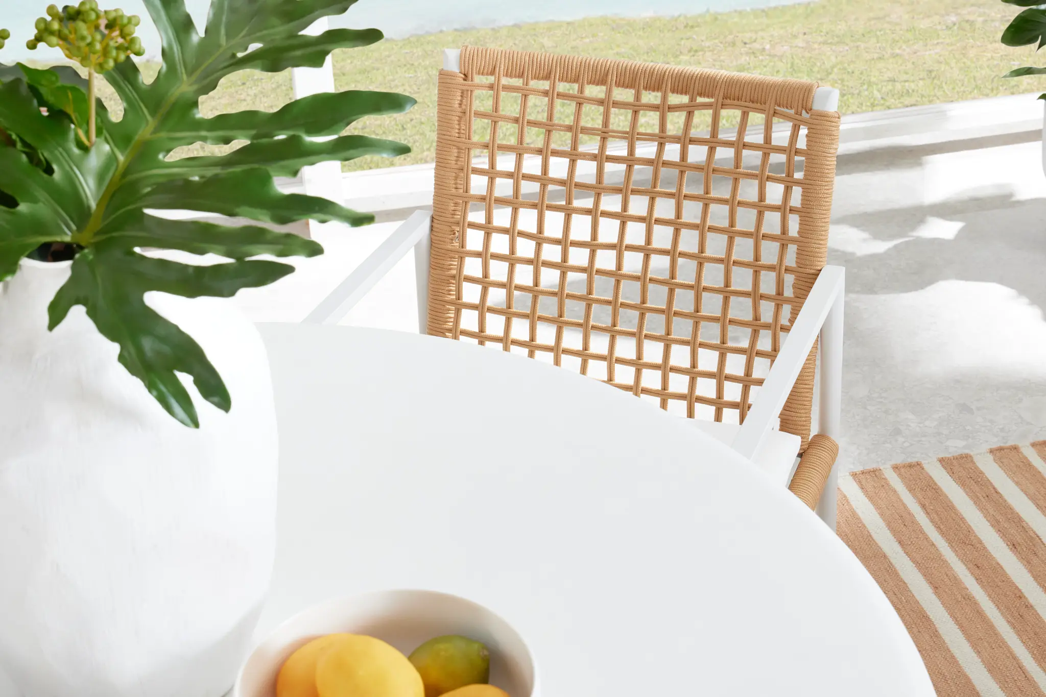 Sunrise White Aluminum Arm Chair Sunrise White Aluminum Arm Chair