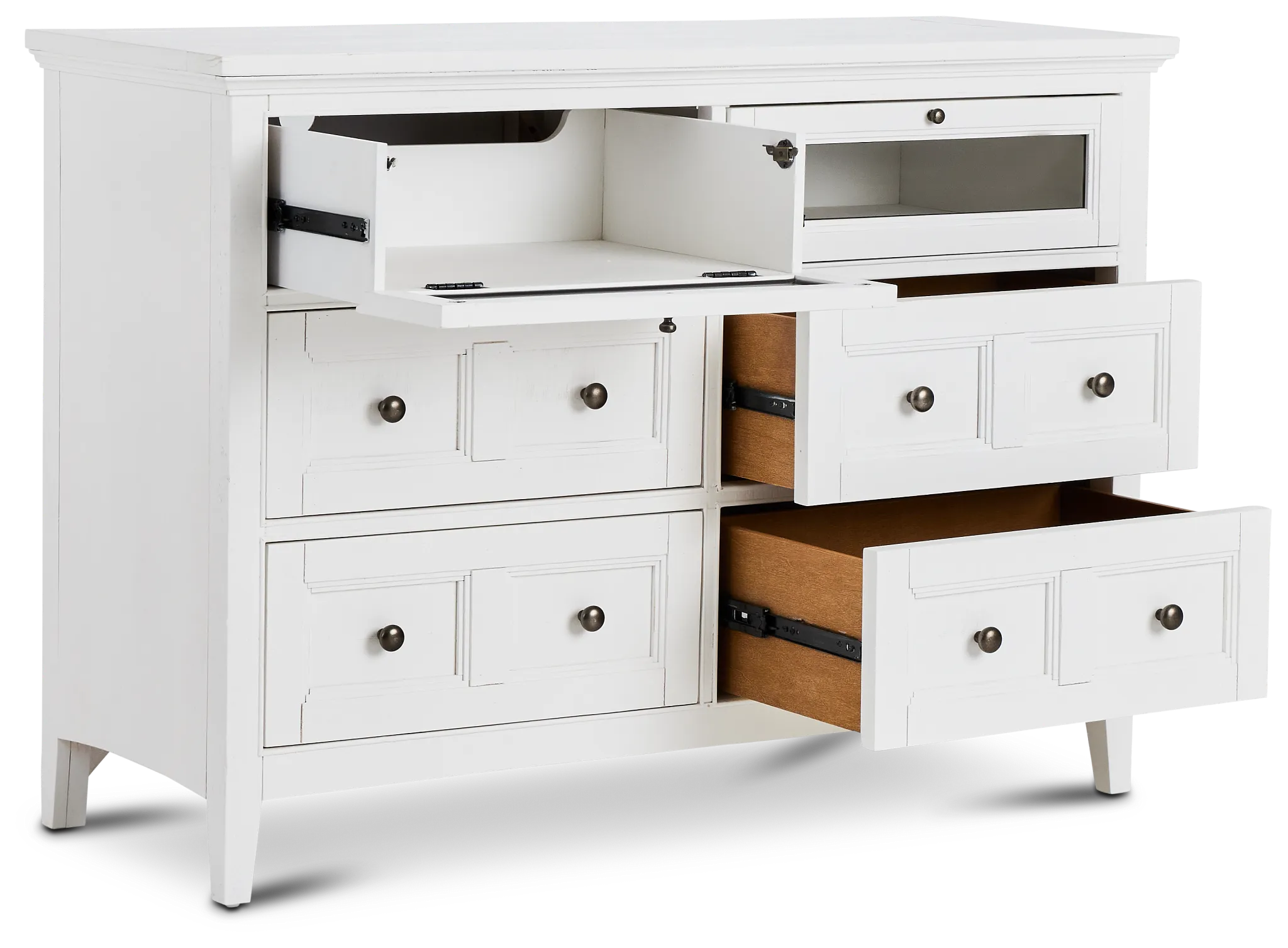 Heron Cove White Media Chest