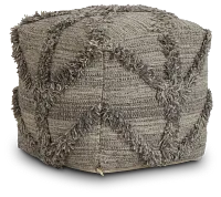 Olfen Gray Large Accent Pouf