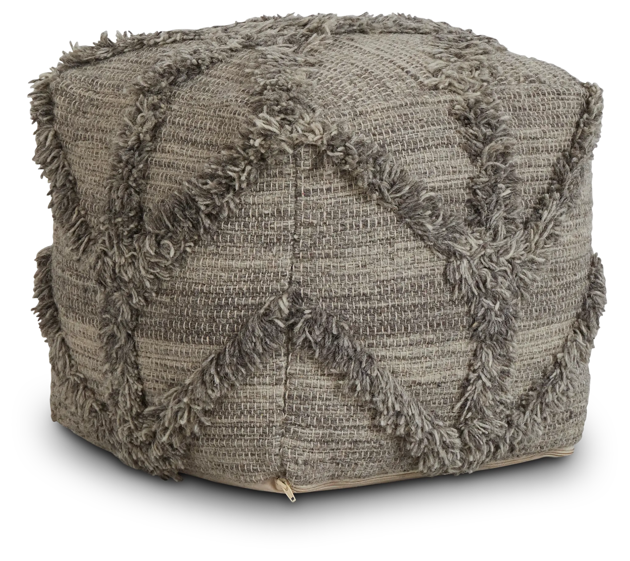 Olfen Gray Large Accent Pouf Olfen Gray Large Accent Pouf