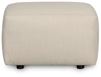 Rhodes Beige Fabric Ottoman