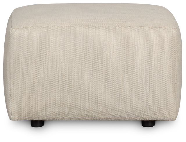 Rhodes Beige Fabric Ottoman