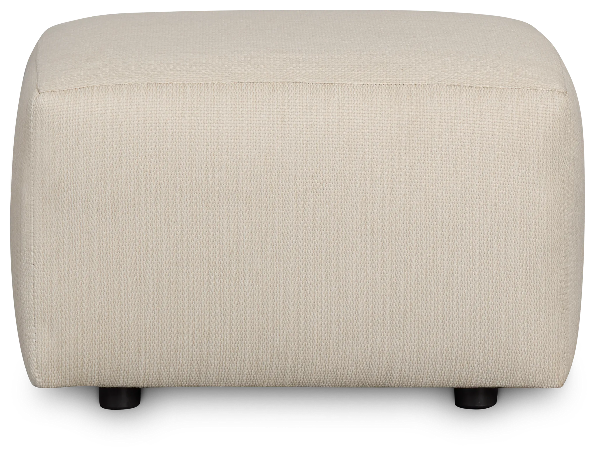 Rhodes Beige Fabric Ottoman
