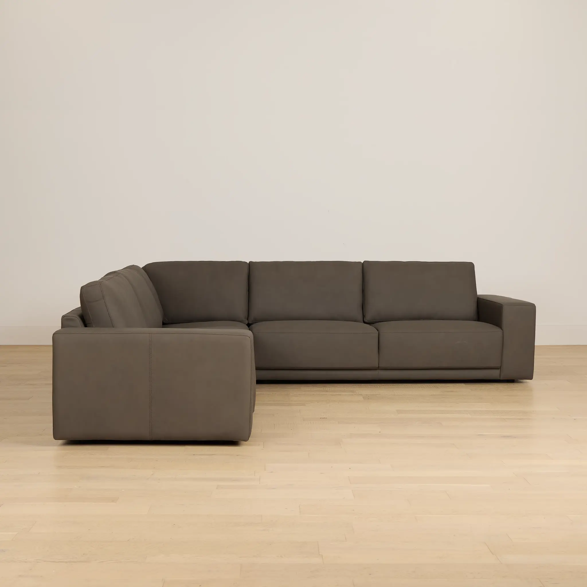 Kellan Dark Gray Leather Small Two-arm Sectional Kellan Dark Gray Leather Small Two-arm Sectional