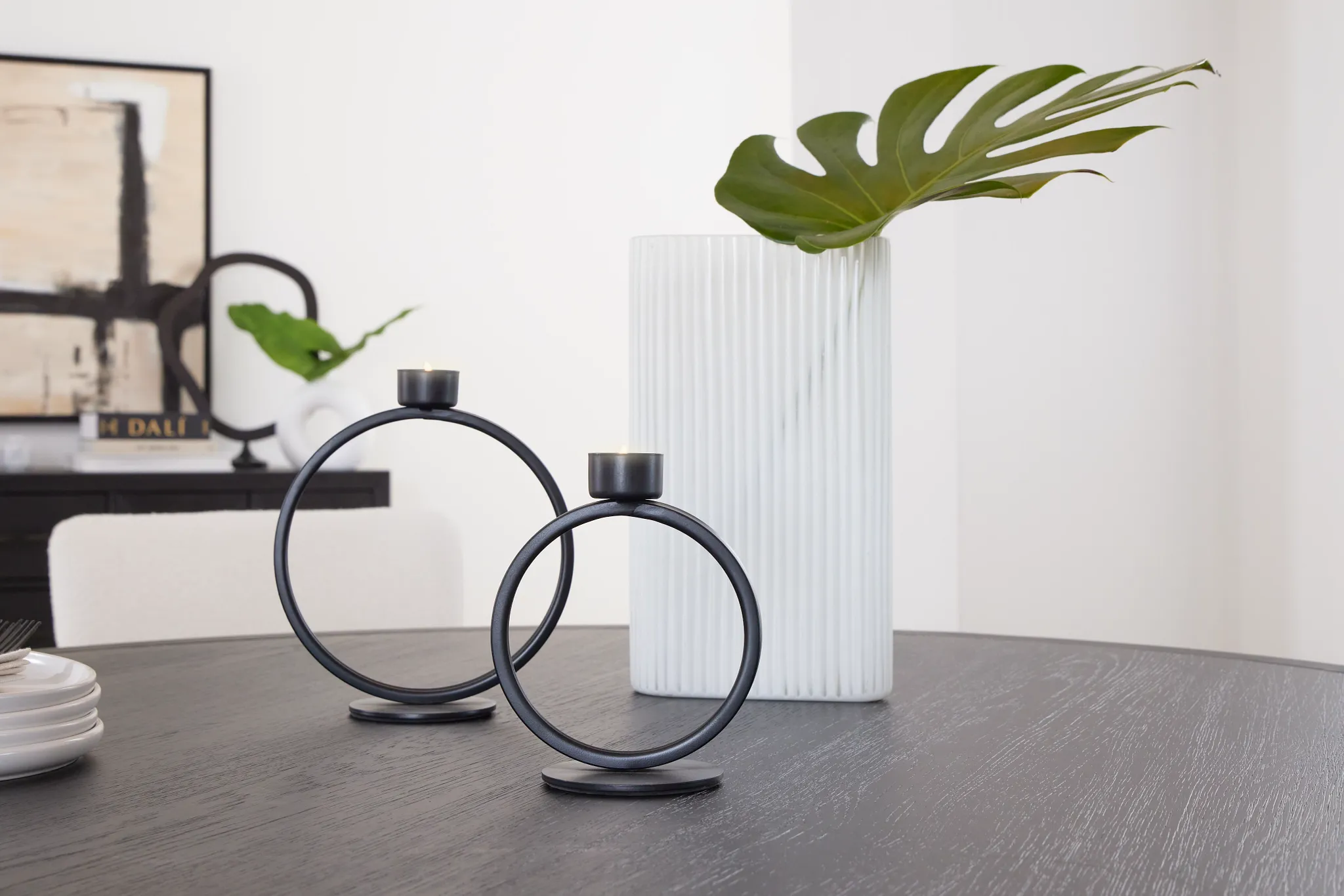 Canon Black Small Candle Holder