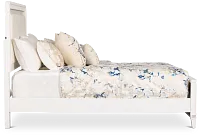 Milan White Uph Panel Bed