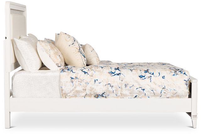 Milan White Uph Panel Bed
