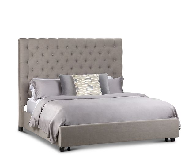 Rylee Dark Gray Uph Platform Storage Bed