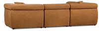 Aria Medium Brown Micro 5pc Bumper Sectional