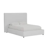 Grayton Revenue White 54" Upholstered Platform Bed