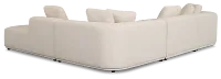 Catalina Beige Fabric Medium Left Chaise Sectional