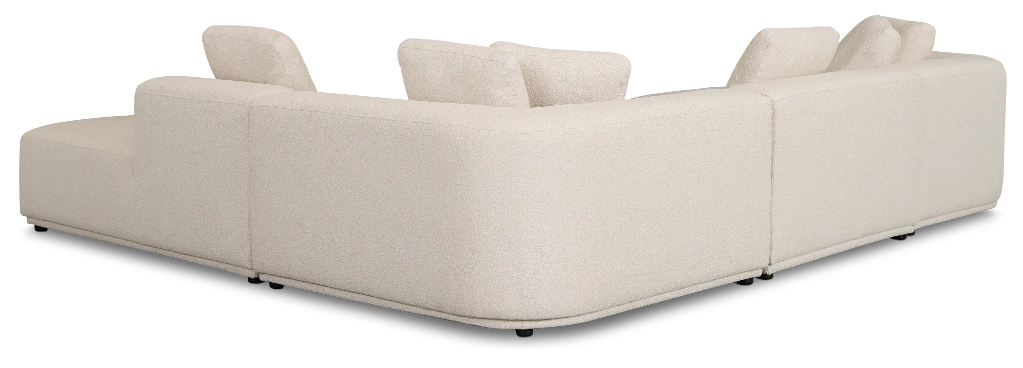 Catalina Beige Fabric Medium Left Chaise Sectional